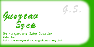 gusztav szep business card