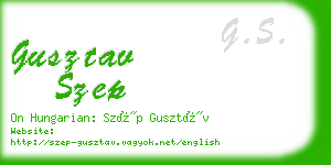 gusztav szep business card